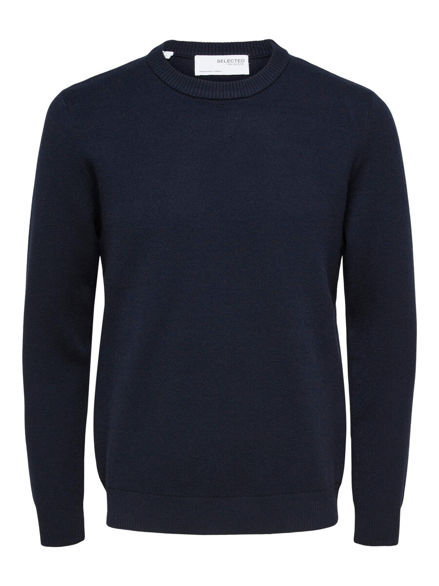 Selected SOFT KNITTED PULLOVER, Sky Captain, highres - 16086750_SkyCaptain_001.jpg