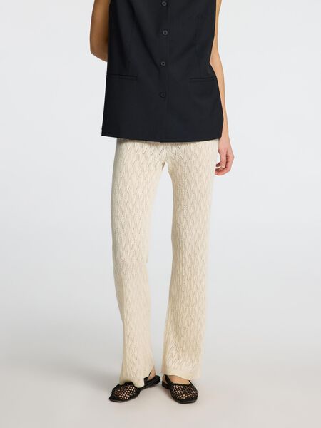Selected KNITTED  HIGH WAISTED TROUSERS, Birch, highres - 16096825_Birch_003.jpg