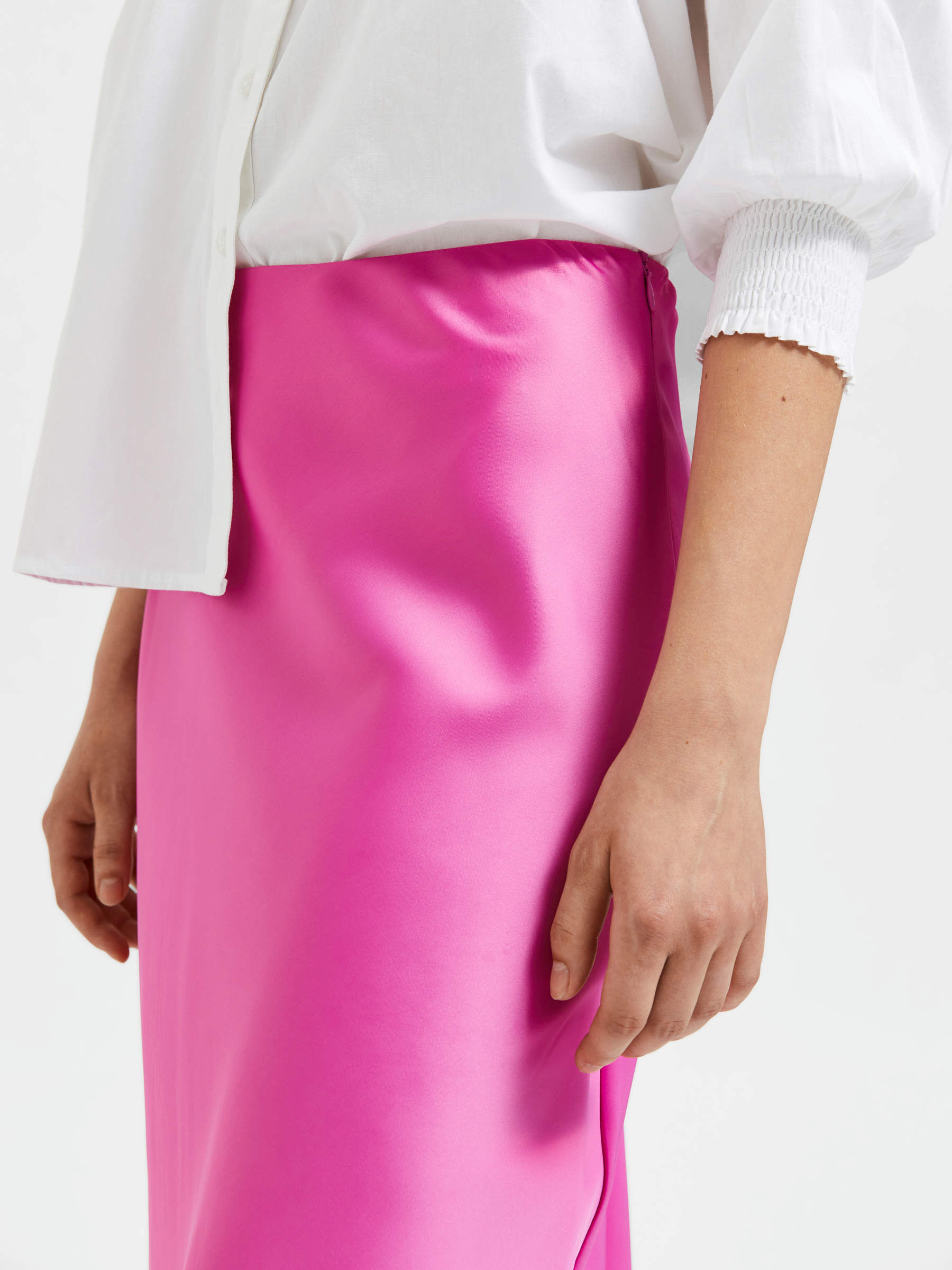 Pink midi skirt 40 best sale