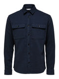 Selected WOVEN OVERSHIRT, Navy Blazer, highres - 16087822_NavyBlazer_985693_001.jpg