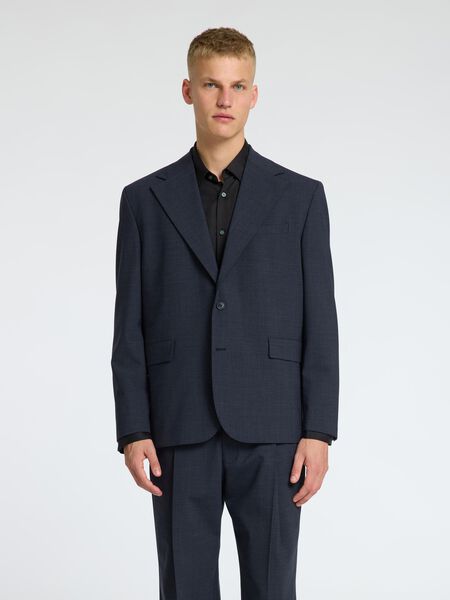 Selected WOOL BLEND RELAXED FIT  BLAZER, Dark Grey Melange, highres - 16097836_DarkGreyMelange_003.jpg