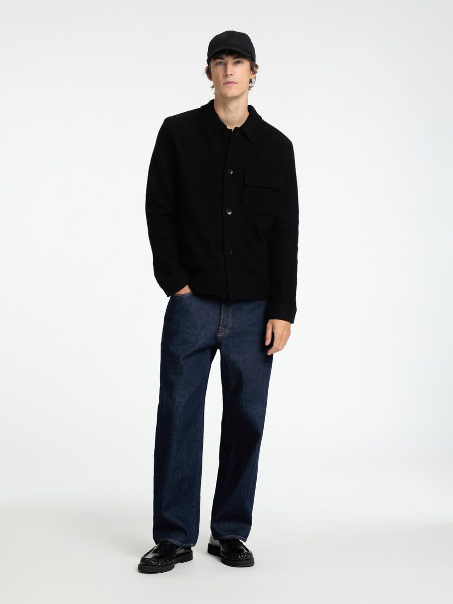 Selected 100% WOL OVERSHIRT, Black, highres - 16094274_Black_005.jpg