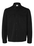 Selected KLASSIEKE OVERSHIRT, Black, highres - 16085115_Black_001.jpg