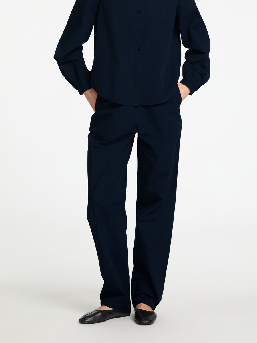 Selected COTTON HIGH WAISTED TROUSERS, Dark Sapphire, highres - 16094339_DarkSapphire_003.jpg