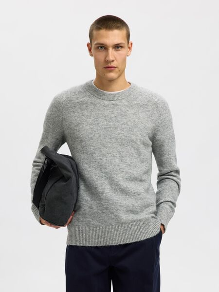 Selected LONG-SLEEVED KNITTED JUMPER, Light Grey Melange, highres - 16086699_LightGreyMelange_003.jpg