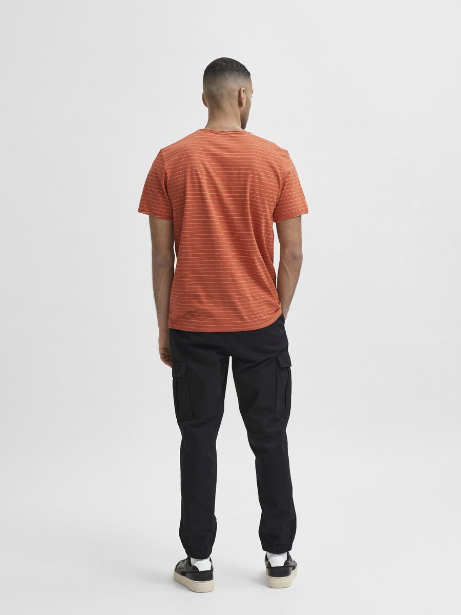Selected STRIPED T-SHIRT, Burnt Ochre, highres - 16071783_BurntOchre_817335_004.jpg