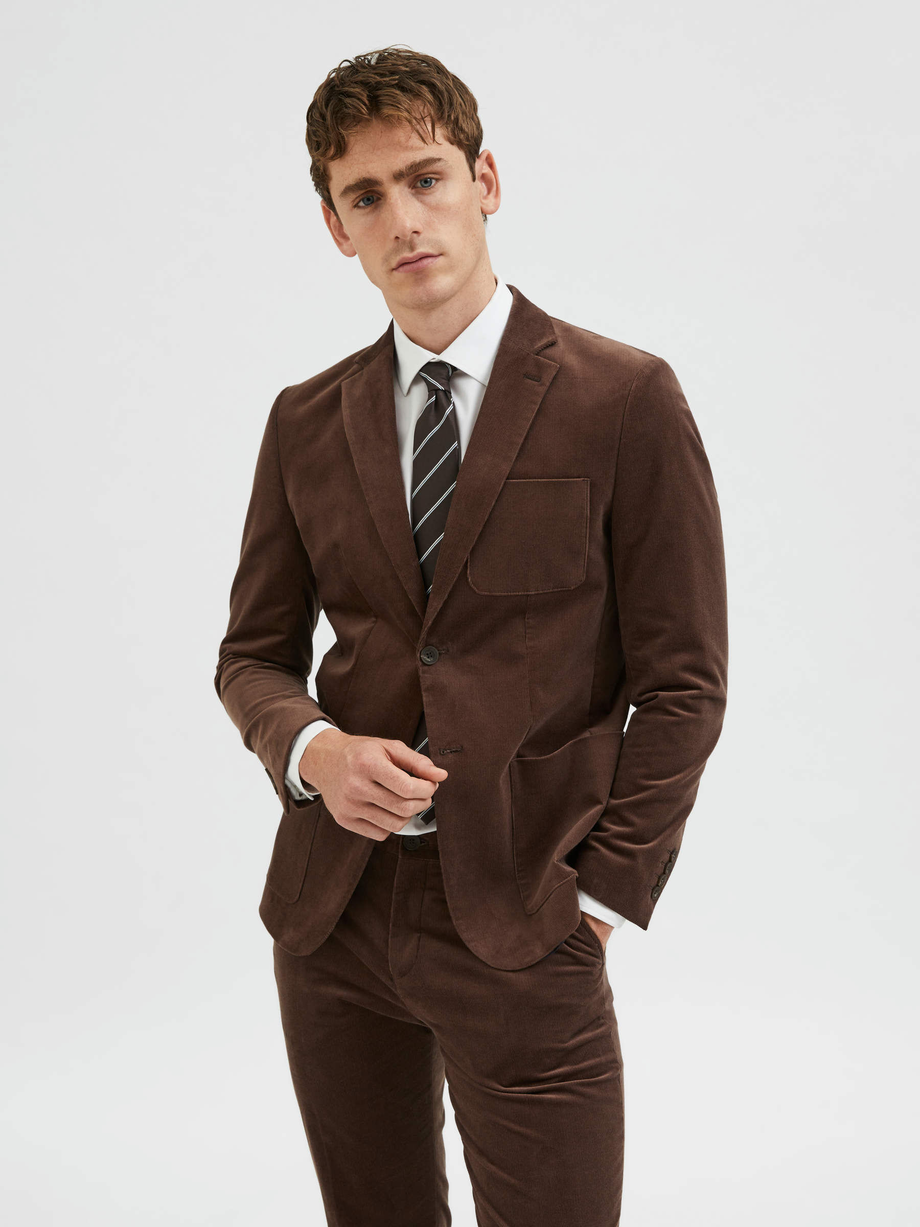 Slim fit corduroy blazer | Selected