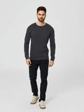 Selected CREW-NECK - SWEATER, Asphalt, highres - 16056719_Asphalt_005.jpg