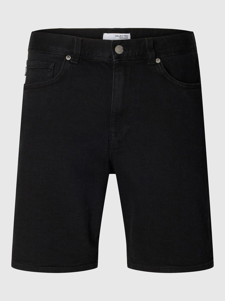 Selected REGULAR FIT  DENIM SHORTS, Black Denim, highres - 16098642_BlackDenim_001.jpg