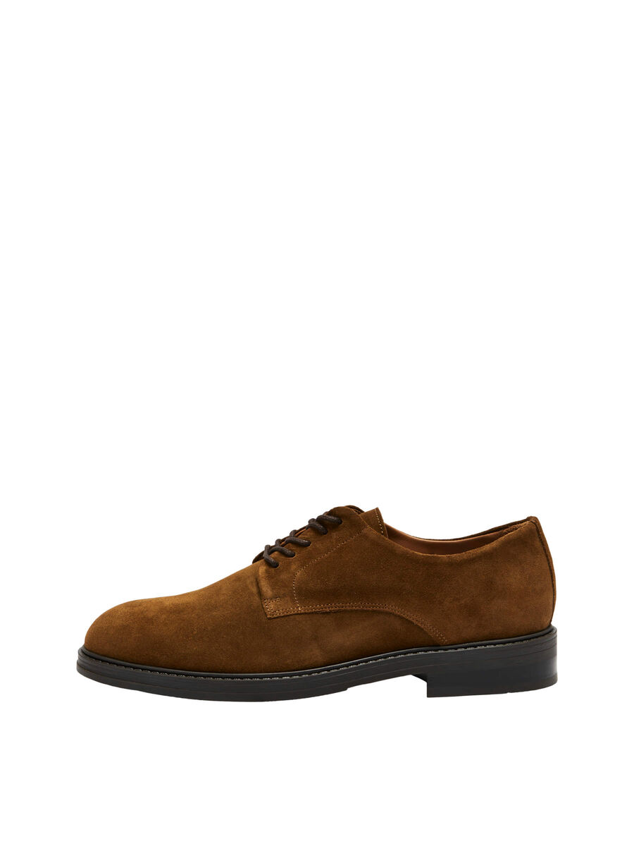 Selected SUEDE DERBY SHOES, Tobacco Brown, highres - 16084115_TobaccoBrown_001.jpg