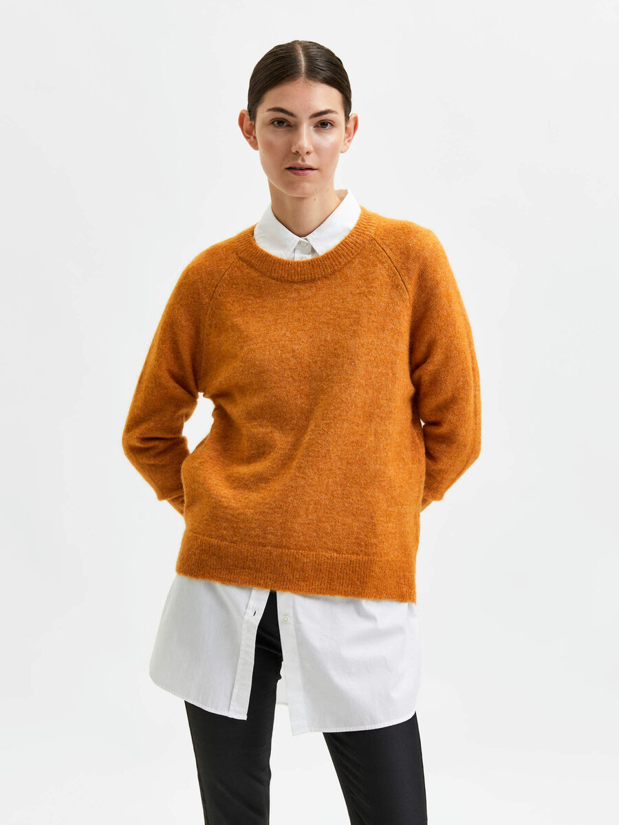 Wool Alpaca Blend Knitted Jumper Selected