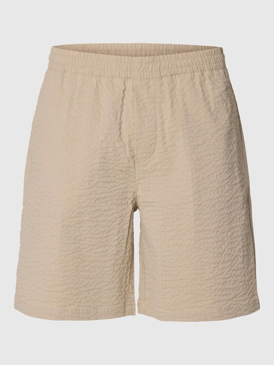 Selected SEERSUCKER SHORTS, Pure Cashmere, highres - 16097546_PureCashmere_001.jpg