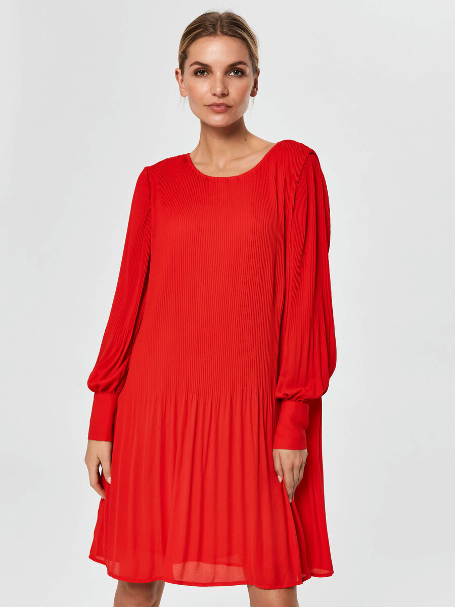 Selected PLEATED - MINI DRESS, True Red, highres - 16064818_TrueRed_003.jpg