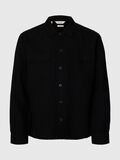 Selected LINEN BLEND OVERSHIRT, Black, highres - 16096369_Black_001.jpg