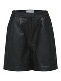 Selected CUIR D'AGNEAU LARGE SHORT, Black, highres - 16078918_Black_001.jpg