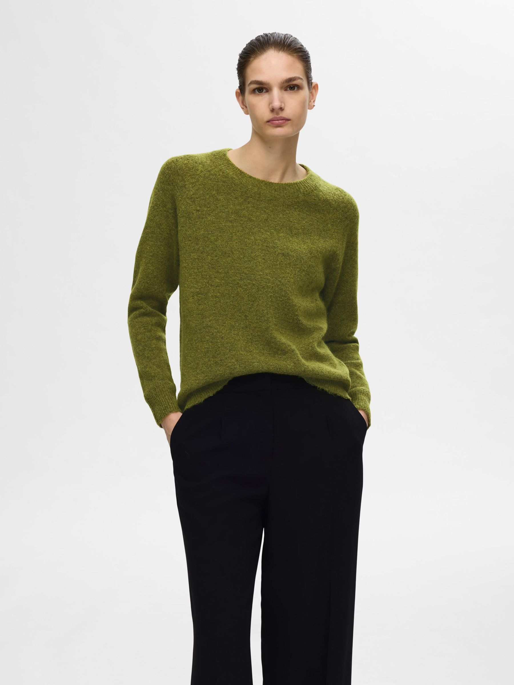 LONG SLEEVED KNITTED JUMPER Yellow SELECTED FEMME