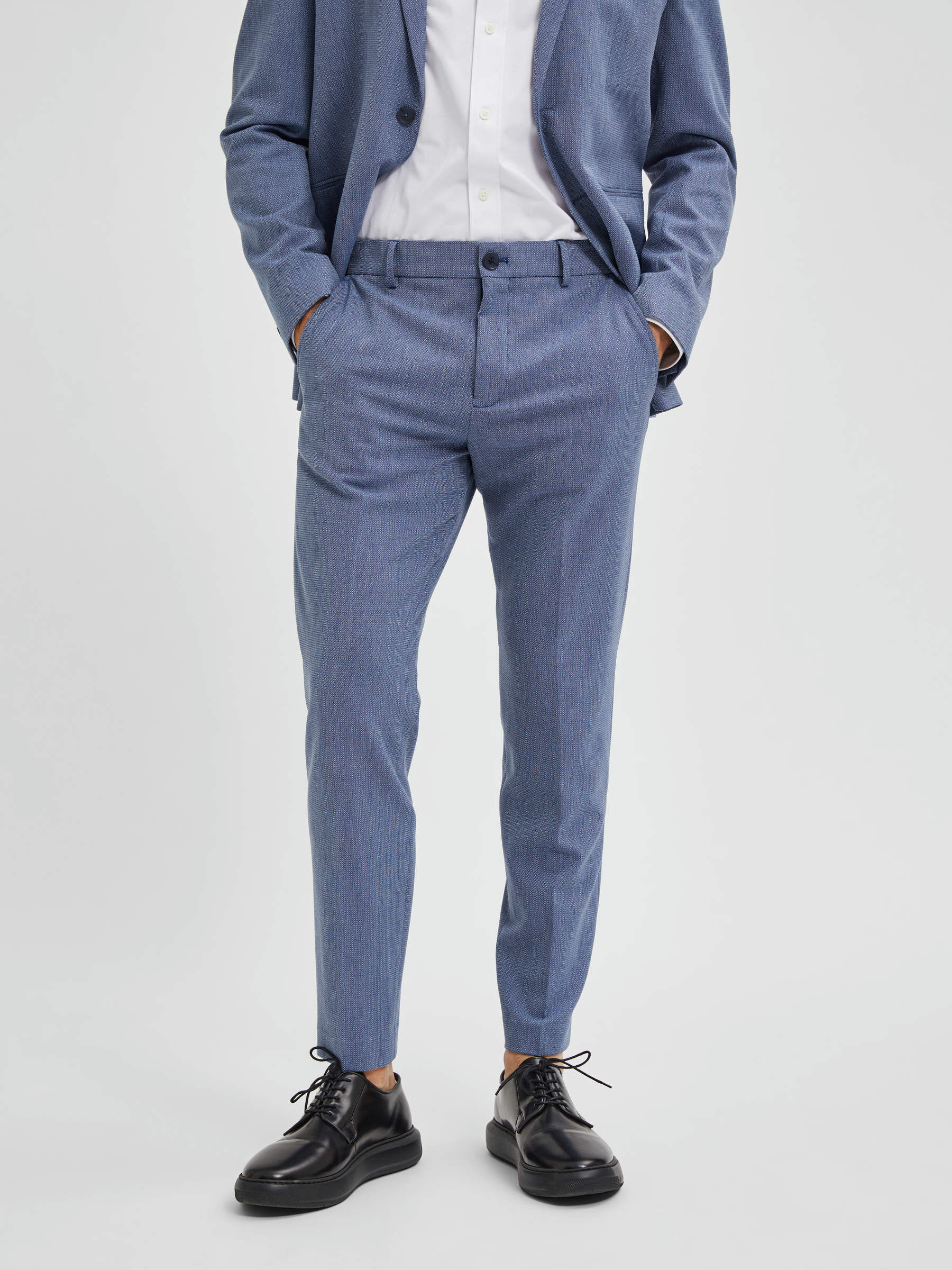 Blue SLIM FIT FORMAL TROUSERS | Selected®
