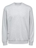 Selected CREW NECK SWEATSHIRT, Grey Melange, highres - 16083414_GreyMelange_001.jpg