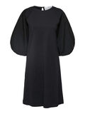 Selected 3/4 LENGTH PUFF SLEEVED DRESS, Black, highres - 16080782_Black_001.jpg