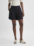 Selected TAILORED A-LINE LINEN SHORTS, Black, highres - 16078999_Black_003.jpg