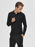 Selected LONG-SLEEVED POLO SHIRT, Black, highres - 16075838_Black_003.jpg