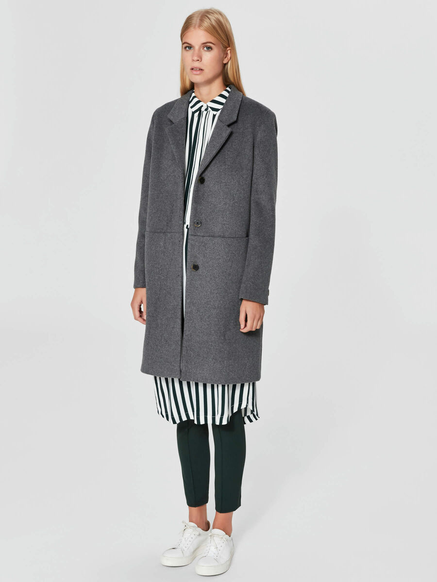 Selected WOOL - COAT, Medium Grey Melange, highres - 16062665_MediumGreyMelange_005.jpg