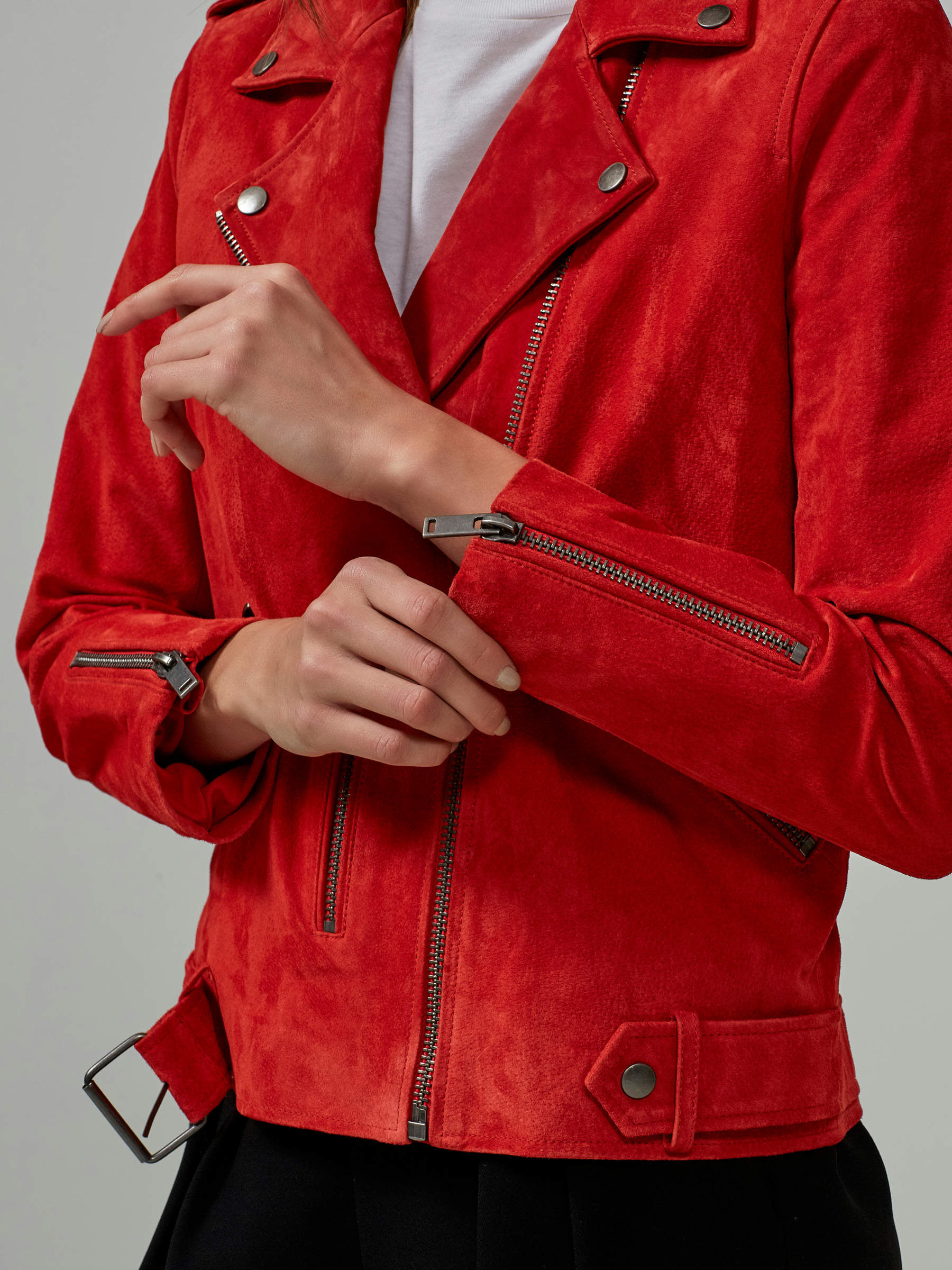 Vero moda red suede jacket outlet
