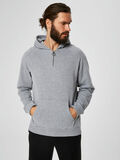 Selected COTON BIO - SWEAT À CAPUCHE, Light Grey Melange, highres - 16065603_LightGreyMelange_003.jpg