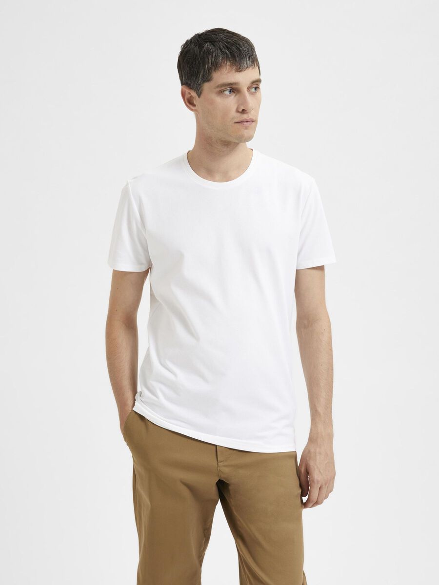 Selected CLASSIQUE T-SHIRT, Bright White, highres - 16087852_BrightWhite_003.jpg