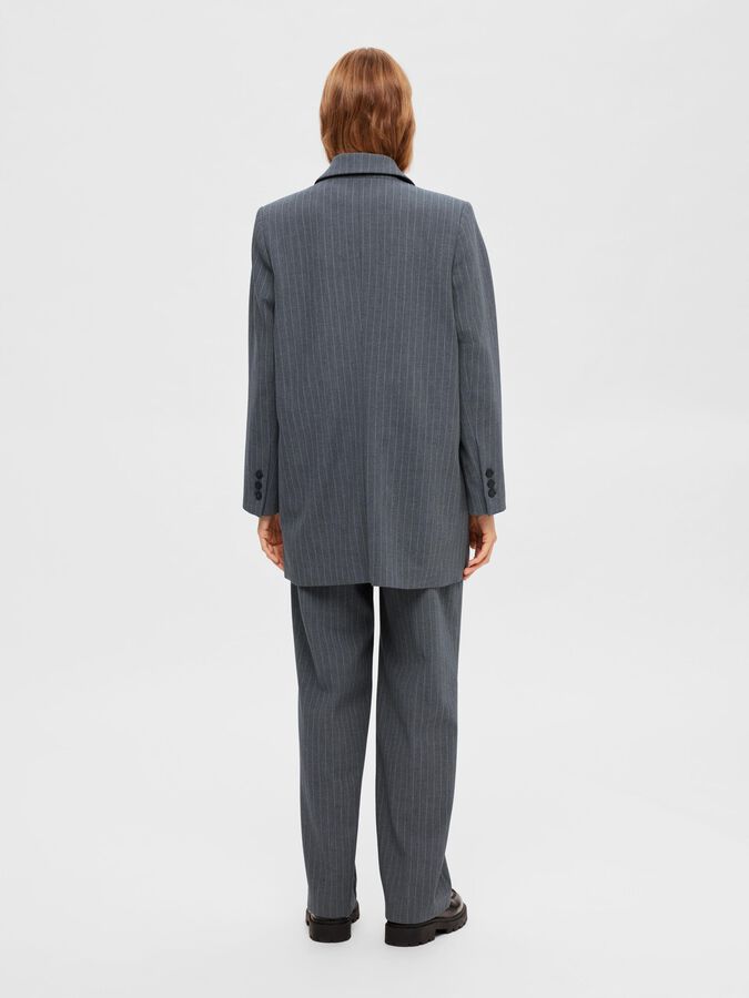 OVERSIZED SINGLE-BREASTED BLAZER | Grey | SELECTED FEMME®