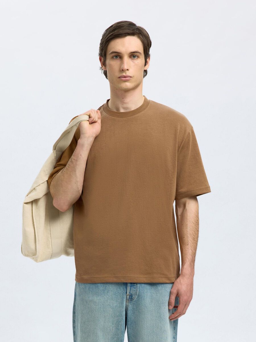 Selected LOOSE FIT T-SHIRT, Chipmunk, highres - 16094143_Chipmunk_003.jpg