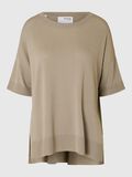 Selected KNITTED T-SHIRT, Greige, highres - 16065731_Greige_001.jpg