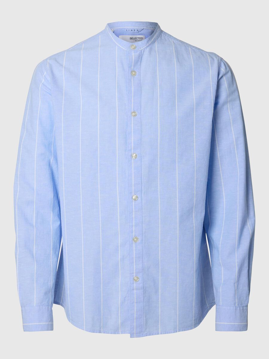 Selected MANCHES LONGUES EN LIN MÉLANGÉ CHEMISE, Cashmere Blue, highres - 16079054_CashmereBlue_1175170_001.jpg