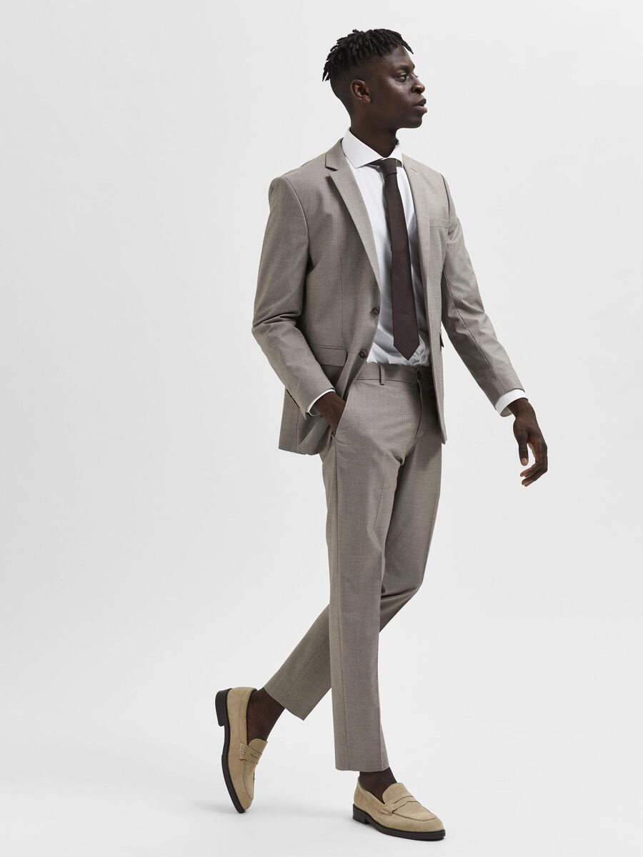 SLIM FIT HOSE | Braun | SELECTED HOMME® 