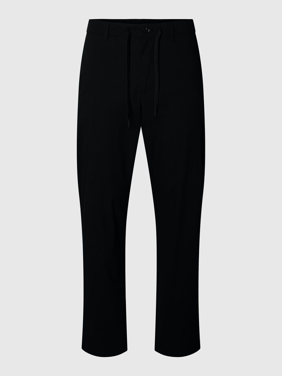 Selected 190 REGULAR FIT TAPERED TROUSERS, Black, highres - 16094570_Black_001.jpg
