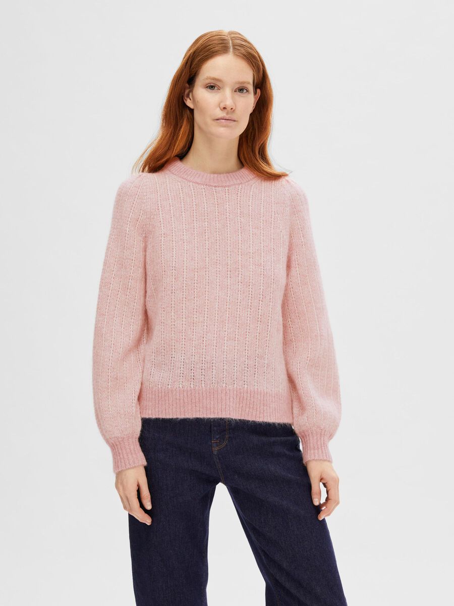 Selected LONG-SLEEVED KNITTED JUMPER, Pink Nectar, highres - 16092261_PinkNectar_1082177_003.jpg
