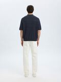 Selected TEXTURED KNITTED POLO SHIRT, Sky Captain, highres - 16097574_SkyCaptain_004.jpg