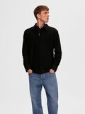 Selected PLISSÉ PLEATED POLO SHIRT, Black, highres - 16093347_Black_003.jpg