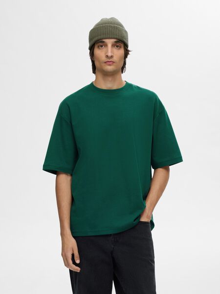 Selected LOOSE FIT T-SHIRT, Rain Forest, highres - 16094143_RainForest_003.jpg