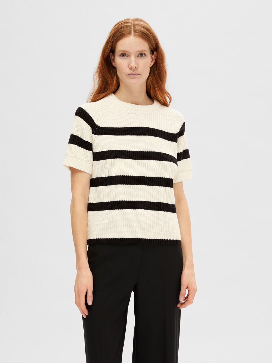 Selected STRIPED KNITTED TOP, Snow White, highres - 16092293_SnowWhite_1099496_003.jpg