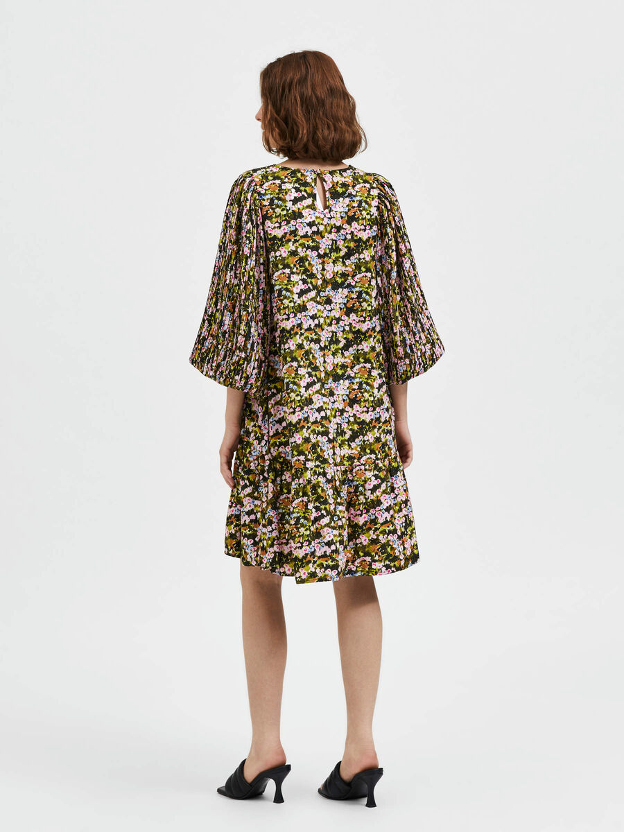Selected FLORAL MINI DRESS, Dark Citron, highres - 16085645_DarkCitron_949052_004.jpg