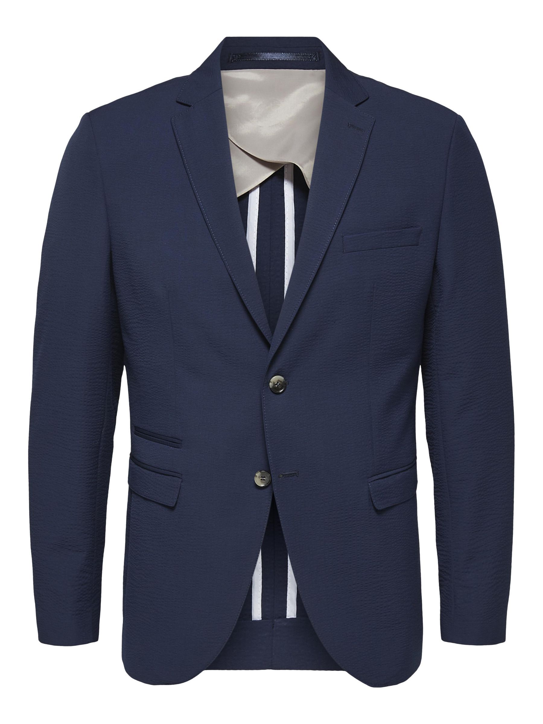 SLIM FIT SEERSUCKER BLAZER Blue SELECTED HOMME