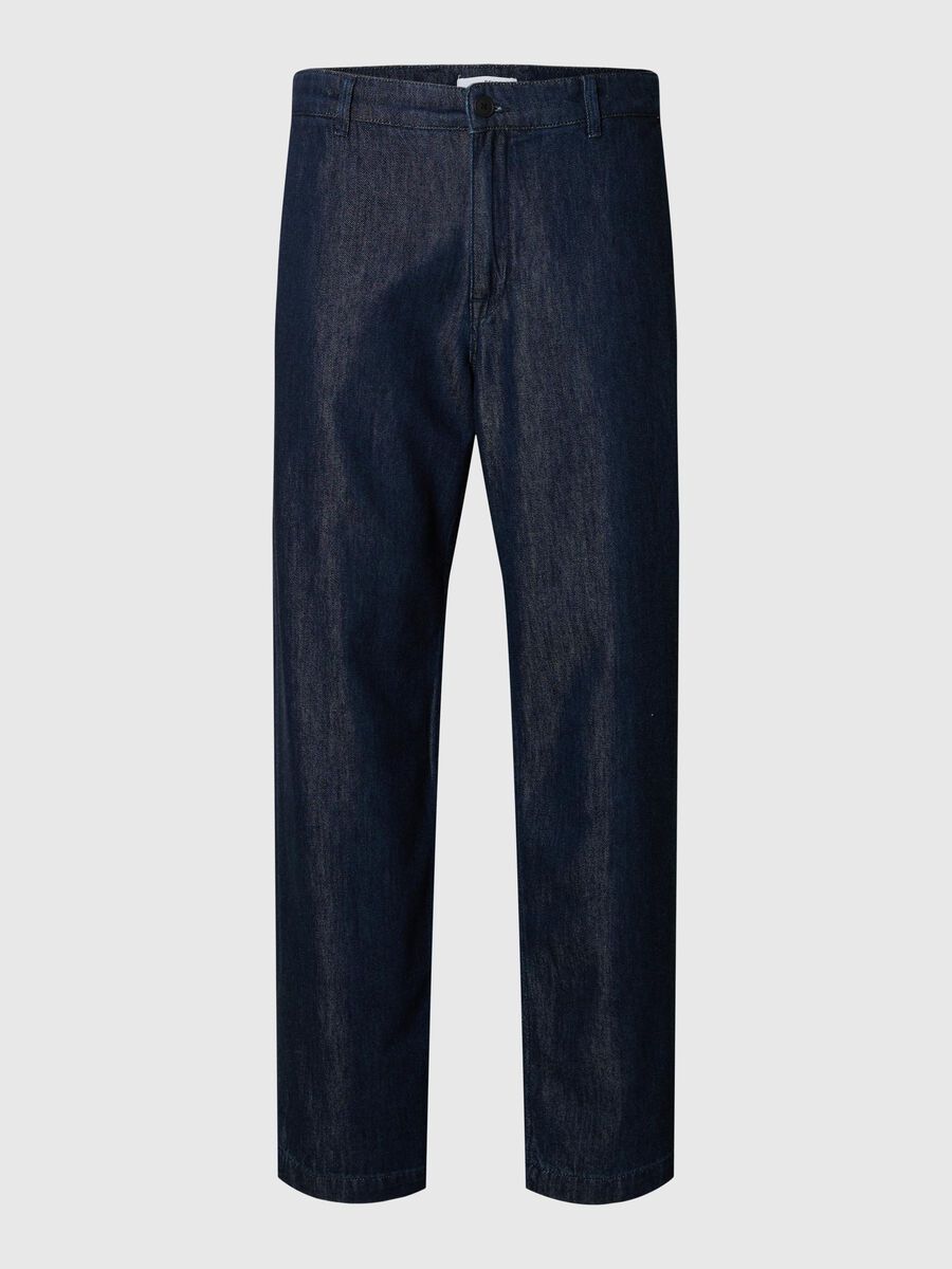 Selected 220 JEAN LOOSE FIT, Dark Blue Denim, highres - 16099116_DarkBlueDenim_001.jpg