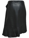 Selected LEATHER WRAP - MIDI SKIRT, Black, highres - 16064444_Black_002.jpg