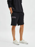 Selected KNITTED SWEAT SHORTS, Black, highres - 16083439_Black_003.jpg