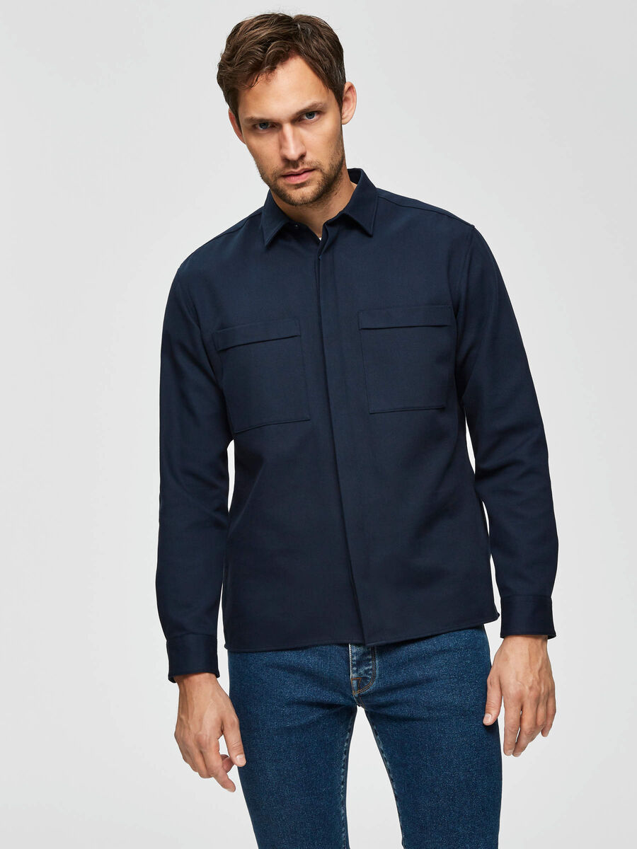 Selected DE TIPO CAMISA - CHAQUETA, Dark Sapphire, highres - 16068430_DarkSapphire_003.jpg