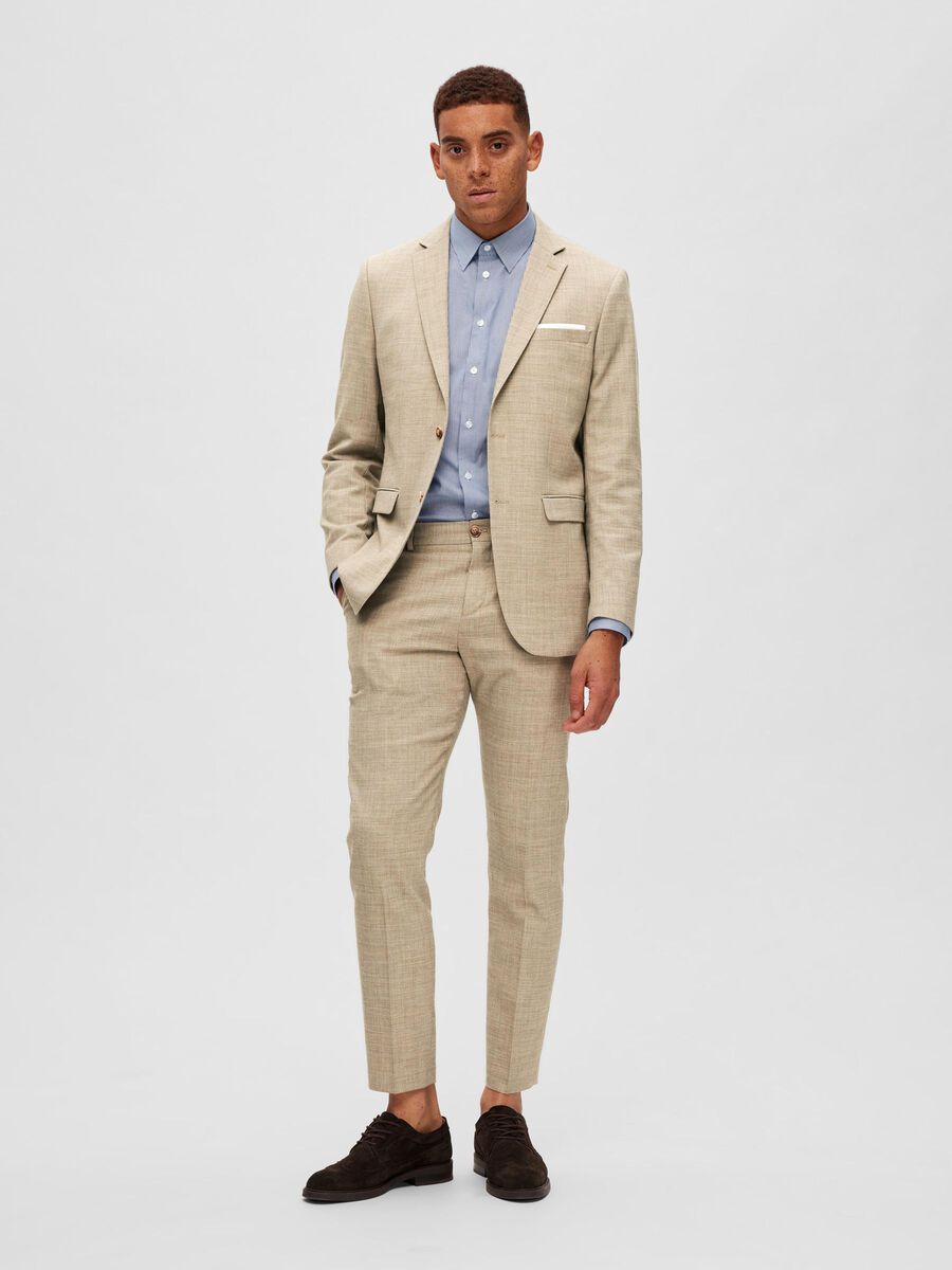 Selected SLIM FIT SUIT TROUSERS, Sand, highres - 16087871_Sand_005.jpg