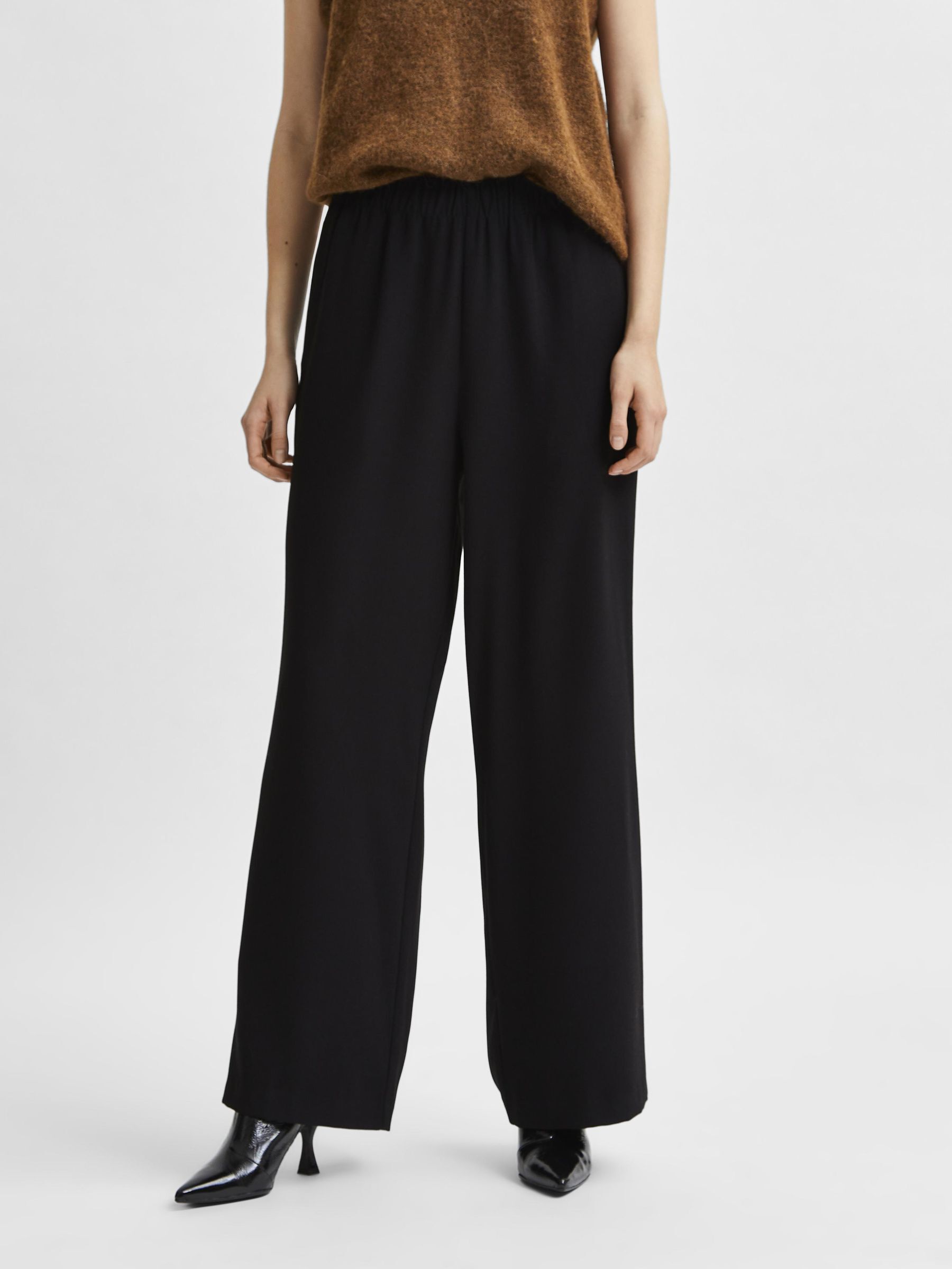 Wide elastic waistband trousers | Selected
