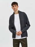 Selected ZIP-UP CARDIGAN, Dark Grey Melange, highres - 16084078_DarkGreyMelange_003.jpg