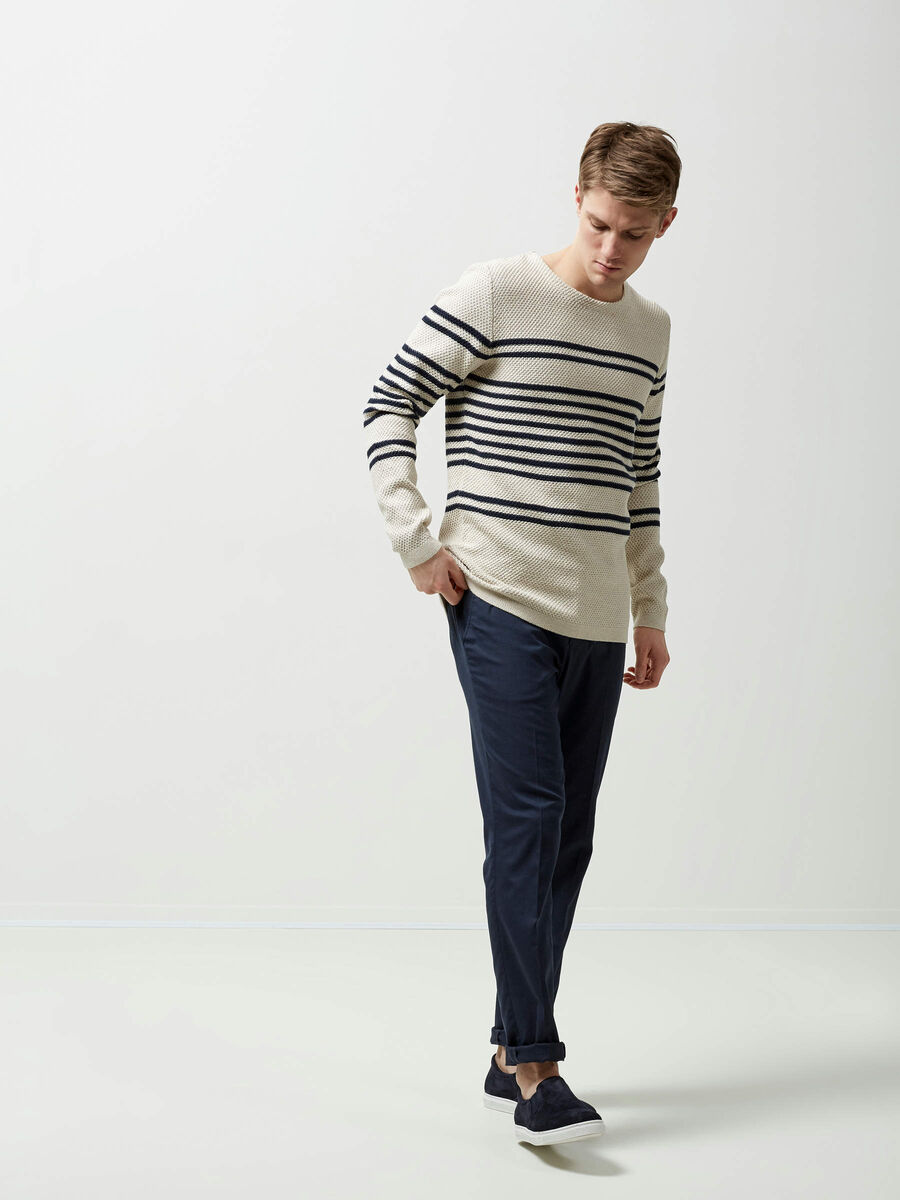 Selected STRIPED - JUMPER, Simply Taupe, highres - 16054722_SimplyTaupe_545173_005.jpg
